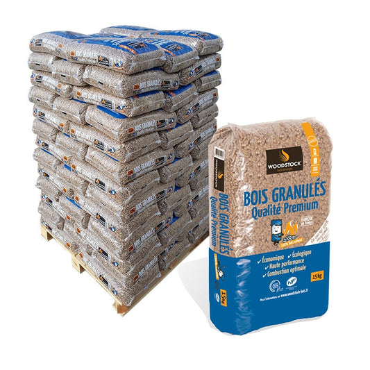 Palette de granulés Woodstock - 66 sacs de 15 kg